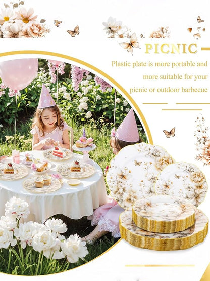 20Pack Floral Plates Disposable - Image 7