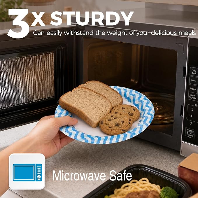 Ginkgo 6 Inch Paper Plates 500 Pack, Disposable Dessert Plates | Small Heavy - Image 5