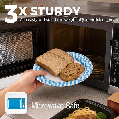 Ginkgo 6 Inch Paper Plates 500 Pack, Disposable Dessert Plates | Small Heavy - Image 5