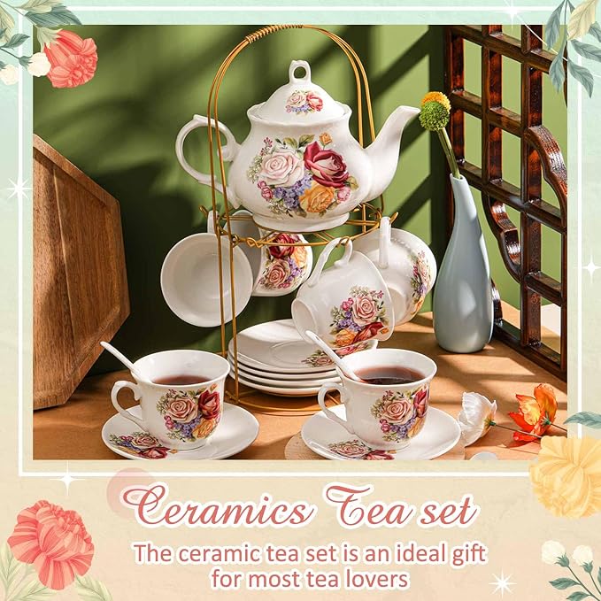Zhehao 20 Pcs Porcelain Tea Set - Image 3