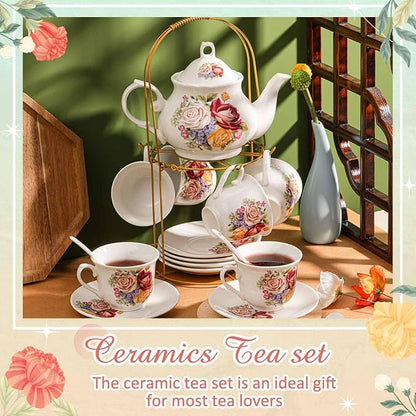 Zhehao 20 Pcs Porcelain Tea Set - Image 3