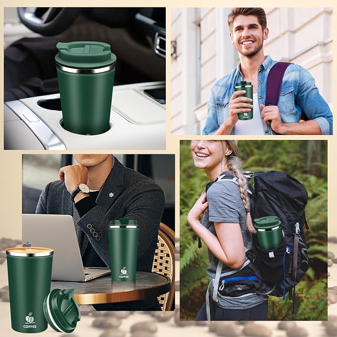 Insulated Travel Coffee Mug Reusable Coffee Tumbler Cup - Image 5