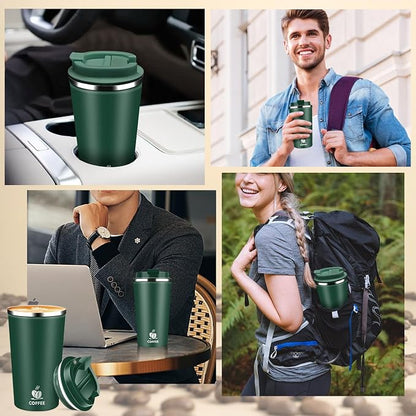 Insulated Travel Coffee Mug Reusable Coffee Tumbler Cup - Image 5
