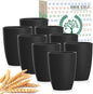 Homienly Drinking Cup Water Tumbler Wheat Straw Cup Set of 8 | Plastic Cups by HOMIENLY