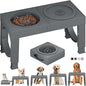 XIAZ Elevated Dog Bowls Large Breed Raised Dogs Bowl Stand Large/Medium Sized by XiaZPet