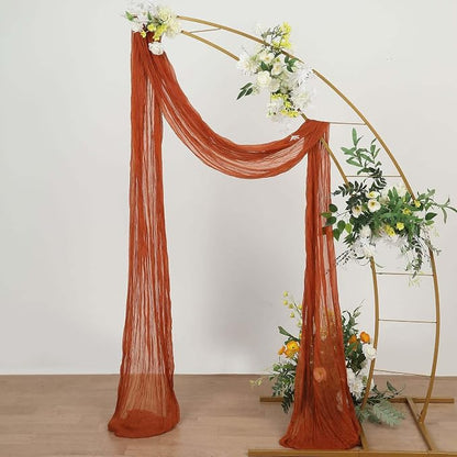 Efavormart 20ft Gauze Cheesecloth Terracotta Wedding Arch Drapery Fabric - Image 5