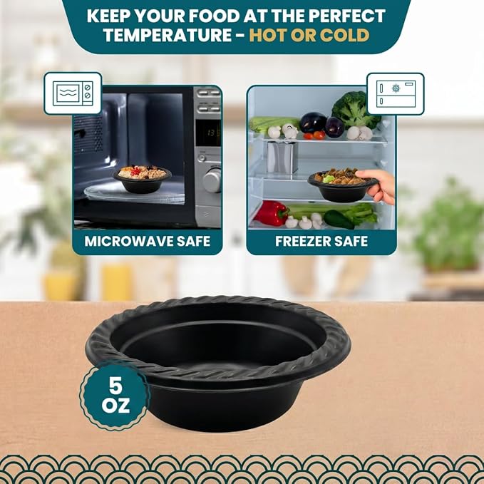 R-kay Black Small Plastic Bowls - 5 OZ - Image 5