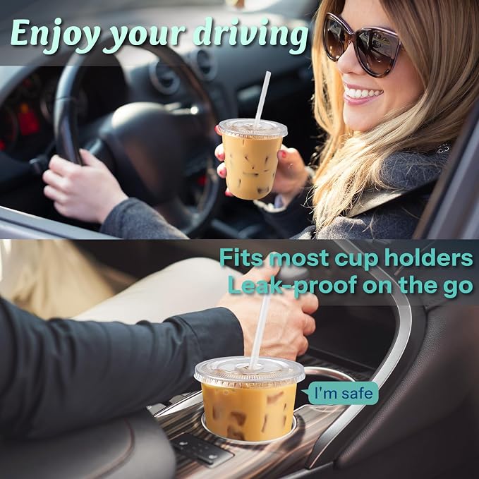 Homestockplus 100 Pack 12 oz BPA-Free Clear Plastic Cups - Image 6