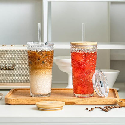 SoulTimes 20oz Begonia Flower Glass Tumbler - Image 2