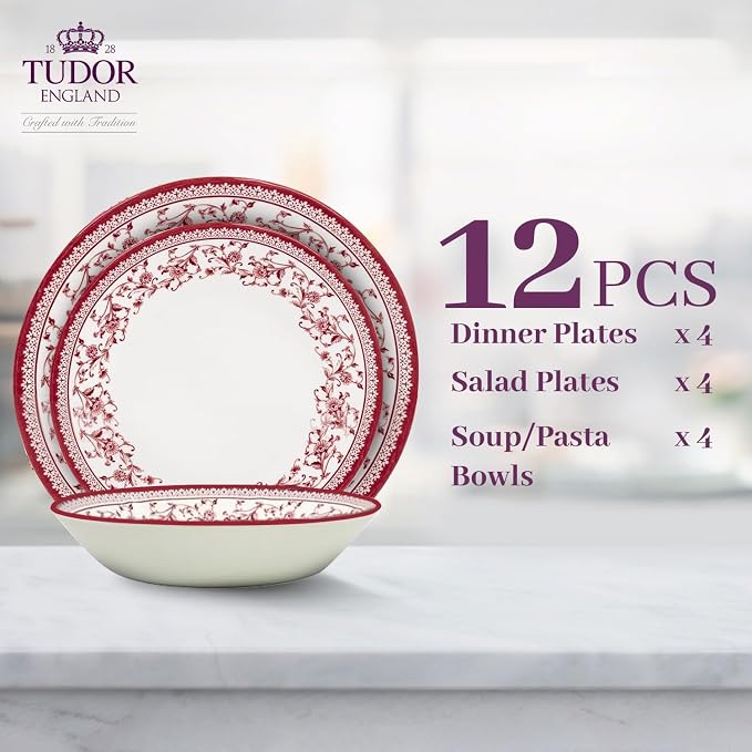 12-Piece Porcelain Dinnerware Set - Image 3
