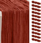 12 Pack Terracotta Christmas Cheesecloth Table Runner 35x120 Inch 10Ft Rustic by SuBleer