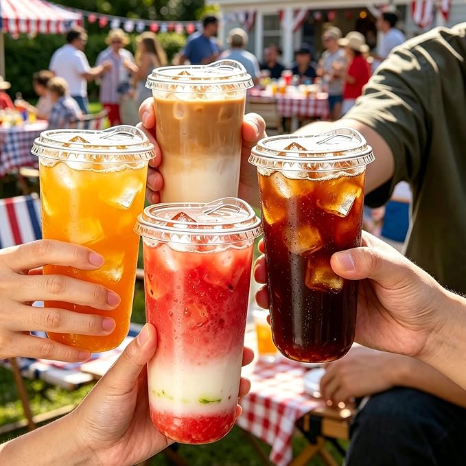 50 Pack 20OZ Clear Plastic Cups - Image 5