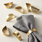 Cuff Brushed Gold Napkin Rings Set of 30, Modernist Napkin Ring Holder by wonlex