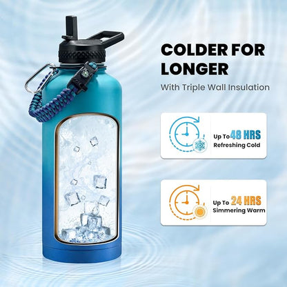 RAYMYLO Insulated Water Bottle 87 oz, Triple Wall Vacuum Stainless Steel | - Image 2