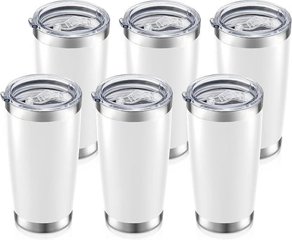 20oz Tumbler Bulk with Lid Stainless Steel Tumblers, 6 Pack | Leak Proof Lid by Unknown