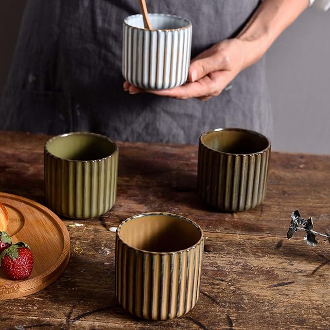Japanese retro ceramic teacups, wine cups, water cups, restaurants, home - Image 2