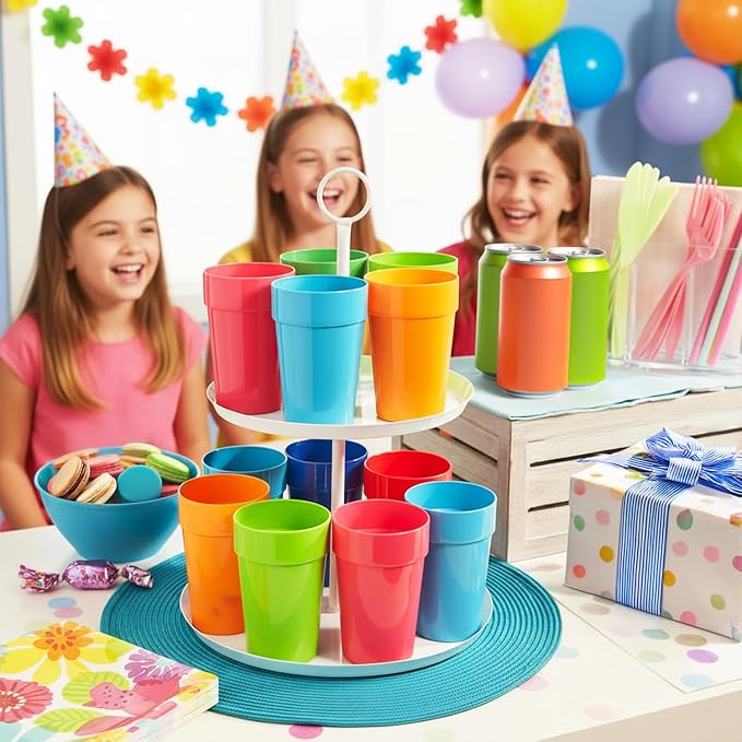 US Acrylic Spectrum Unbreakable Plastic 10 ounce Stackable Juice Tumblers in 8 - Image 7