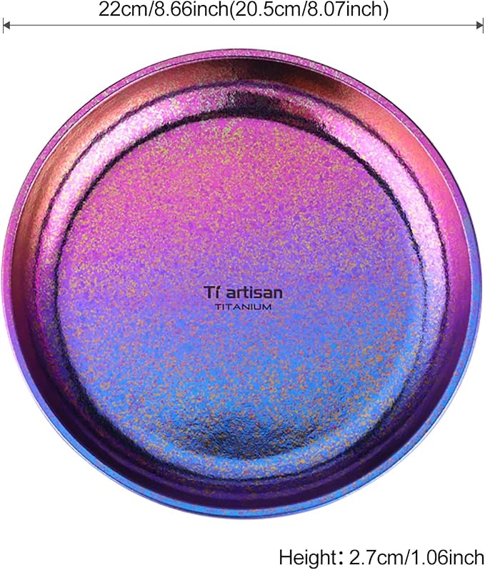 Titanium Plate Camping Picnic Tableware 27fl oz Cooking Utensils Extremely - Image 3