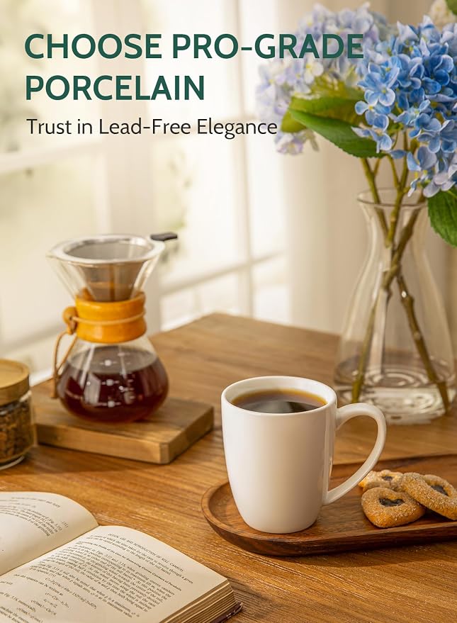 Sweese Porcelain White Coffee Mugs - Image 2