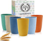 Homienly Wheat Straw Cups Unbreakable Plastic Cups Reusable Drinking Cups by HOMIENLY