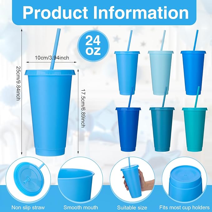 Honeydak 30 Pack Tumbler with Straw and Lid Bulk Cups - Image 3