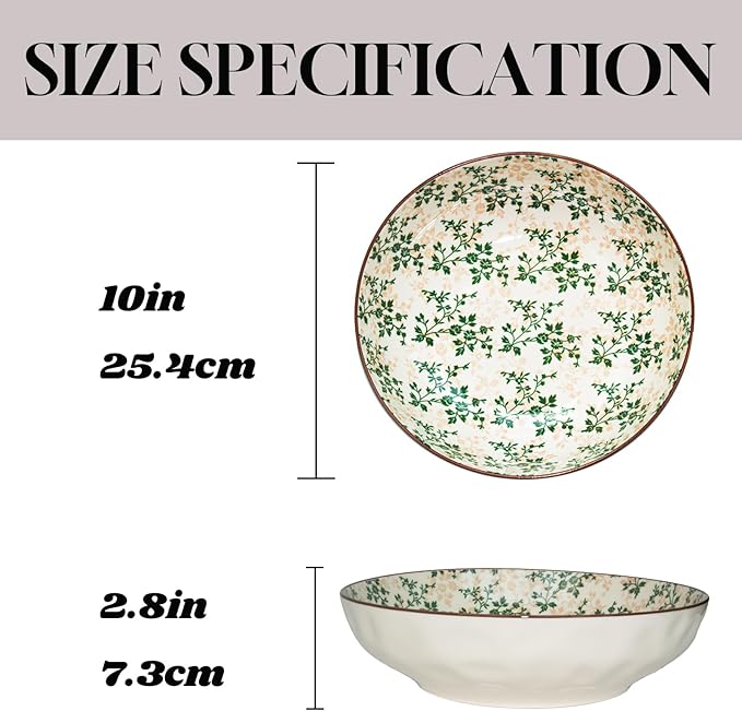 Large Serving Bowls, 78Oz Extra Large Salad Bowls Set of 2, Pasta and Dinner - Image 2