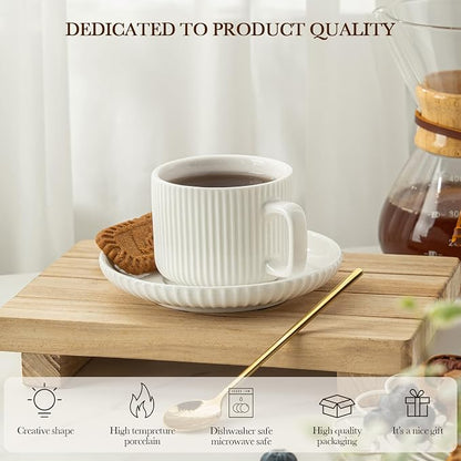 5 Ounce Espresso Cups Set of 4, Small Coffee Cups - Image 6