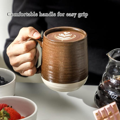 HASENSE Ceramic Coffee Mug Set of 4, 15 oz Coffee Cups - Image 4