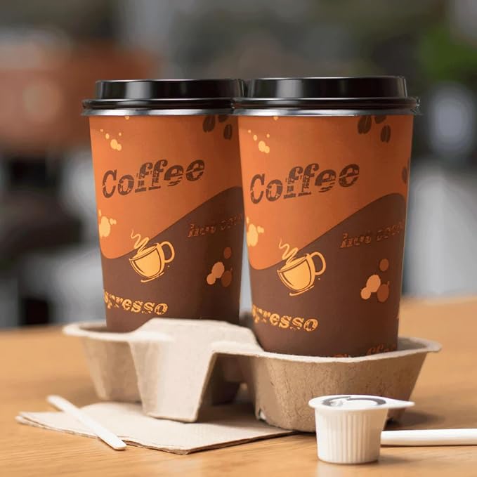 Karat 20 oz Paper Hot Coffee Cups Disposable, Leak-Resistant Double Poly-Lined - Image 5
