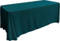 LA Linen Polyester Poplin Washable Rectangular Tablecloth, Stain and Wrinkle Resistant Table Cover 90x156, Fabric Table Cloth for Dinning, Kitchen, Party, Holiday 90 by 156-Inch, Teal Dark