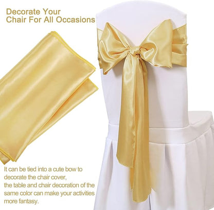 Light Gold Table Runners 16 Pack 12x108 inch Silk Satin Smooth Fabric | Satin - Image 5