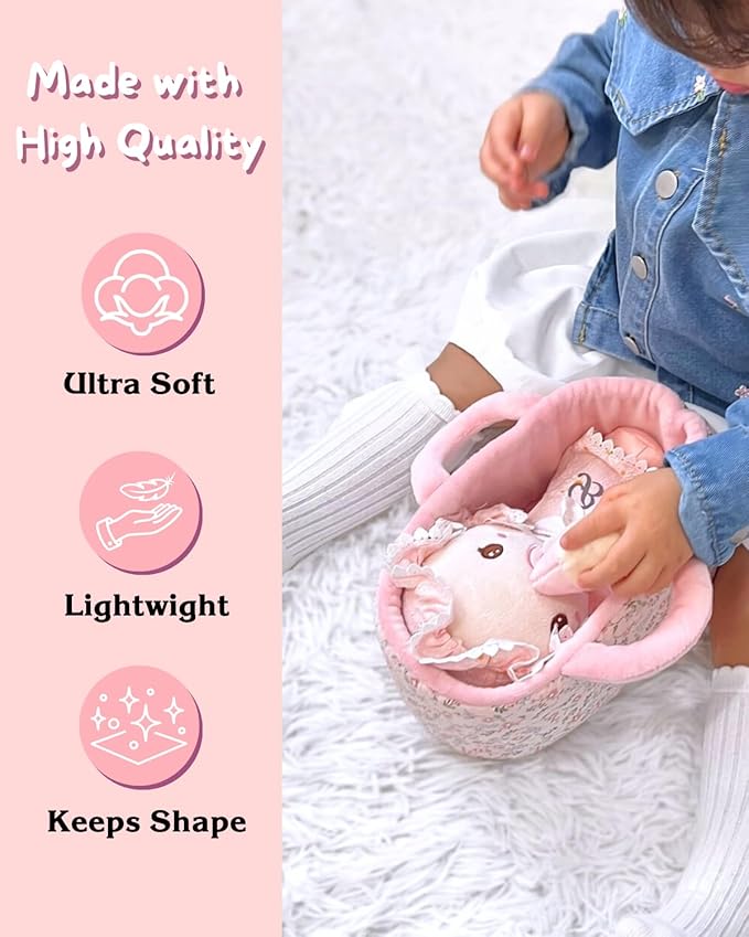 LeyaDoll Soft Baby Doll Set, Pretend Play - Image 3