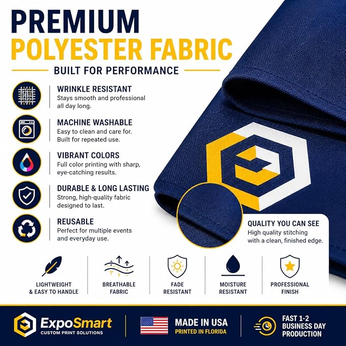 Table Runner with Logo for Trade Shows, Vendor Booths & Business Events - Image 4