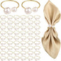 Set of 80 Pearl Napkin Rings by Unknown