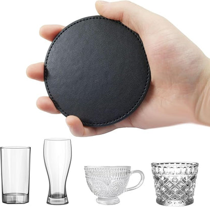 Leather Coasters for Drinks Set of 6 - Image 4