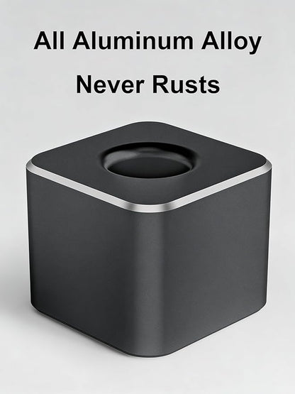 Aluminum Single Hole Pen Stand - Durable Fountain Pen Holder for Desk Display, Non - Slip Base, Minimalist Office/Home Organizer(Black,1P)