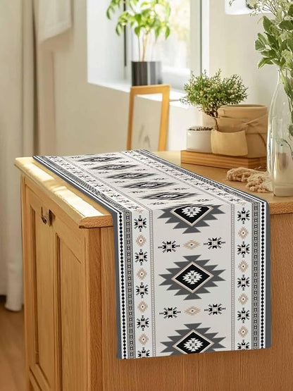 Boho Table Runners 72 Inches Long, Abstract Southwestern Kitchen Dining Tables - Image 7