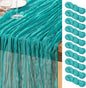 DeZerlor Teal Green Cheesecloth Table Runners 10 Pack Summer Boho Runners | by DeZerlor