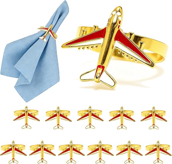 Airplane Napkin Rings Set of 12 by DavifinaNapkinRings