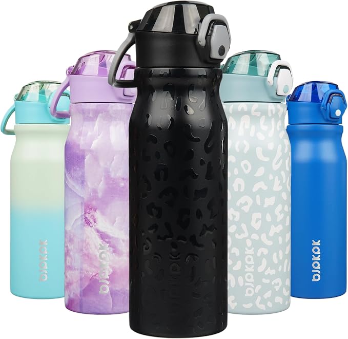 BJPKPK 25 oz Insulated Water Bottle, Stainless Steel Flask | Leak Proof Locking by BJPKPK