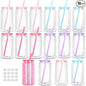 16 Pack 16 Oz Plastic Snow Globe Tumbler, Snowglobe Cups, Colorful | Pre Drilled by Tswofia