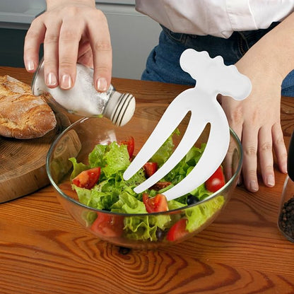 VOSAREA Salad Tongs 2pcs Salad Hands Plastic Salad Serving Hands Salad Tongs - Image 3