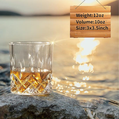 OPAYLY Whiskey Glasses Set of 4, Rocks Glasses, 10 oz Old Fashioned Tumblers - Image 2