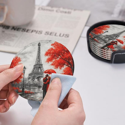 6 Pcs Leather Coasters for Drinks - Image 6