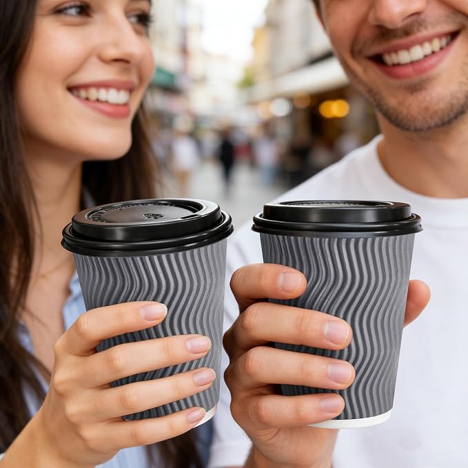 BYSNOW 500 Pack 12 oz Paper Coffee Cups - Image 5