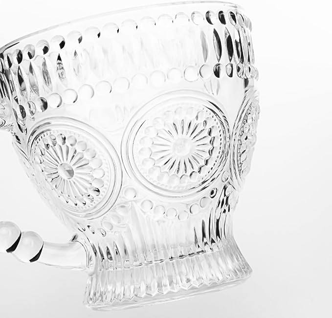 Glass Tea Cups and Saucers Set of 6 - Image 2