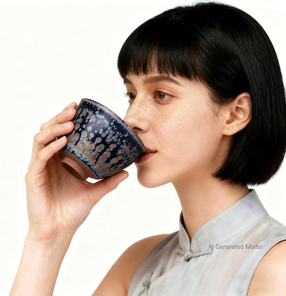 Jianzhan Tea Cup, 4.5 oz Chinese Small Ceramic Cup - Image 6