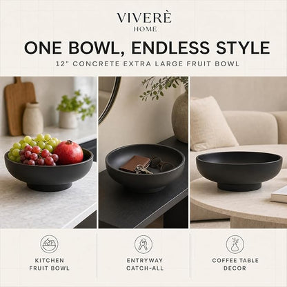 12" Concrete Extra Large Fruit bowl - Image 5