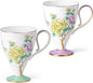 KAMMAK Bone China Coffee Mugs, 15oz Floral Tea Cups by KAMMAK