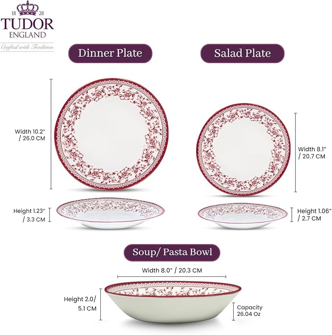 12-Piece Porcelain Dinnerware Set - Image 2